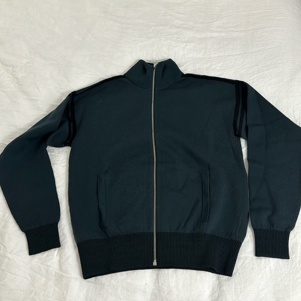 Club Monaco full zip sweater jacket. Wool blend. Pilling throughout but no holes